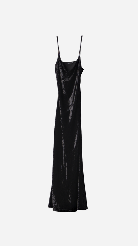 VESTIDO LARGO TIRANTES TERCIOPELO