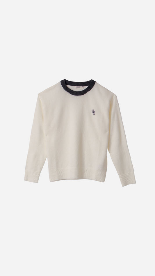 LOVE EMBROIDERED KNITTED JERSEY