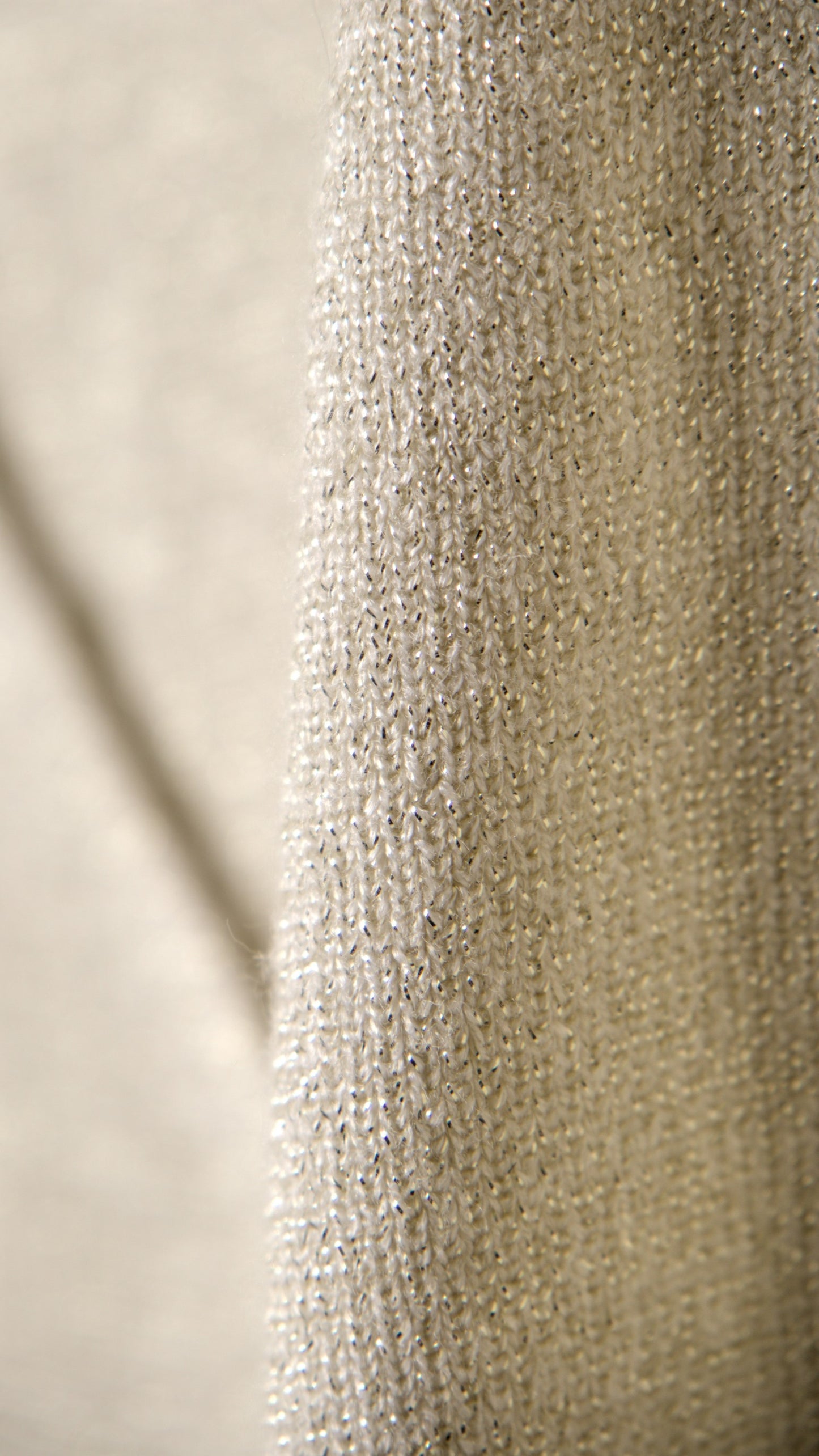 METALLIC THREAD CROSSED T-SHIRT