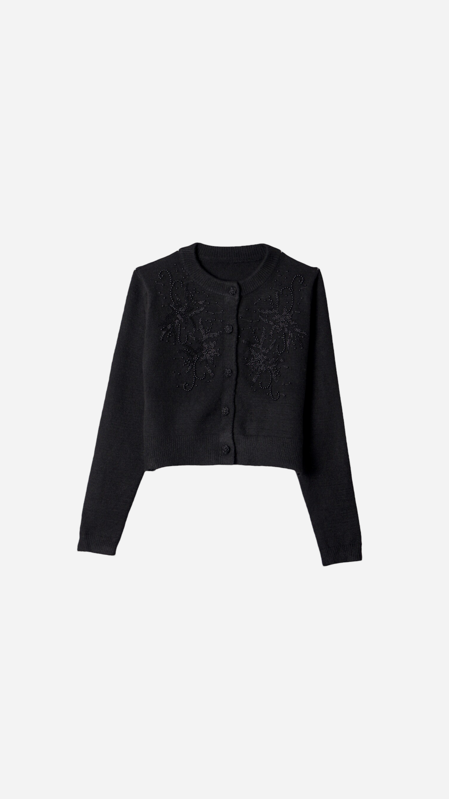 KNIT CARDIGAN WITH BEAD DETAIL
