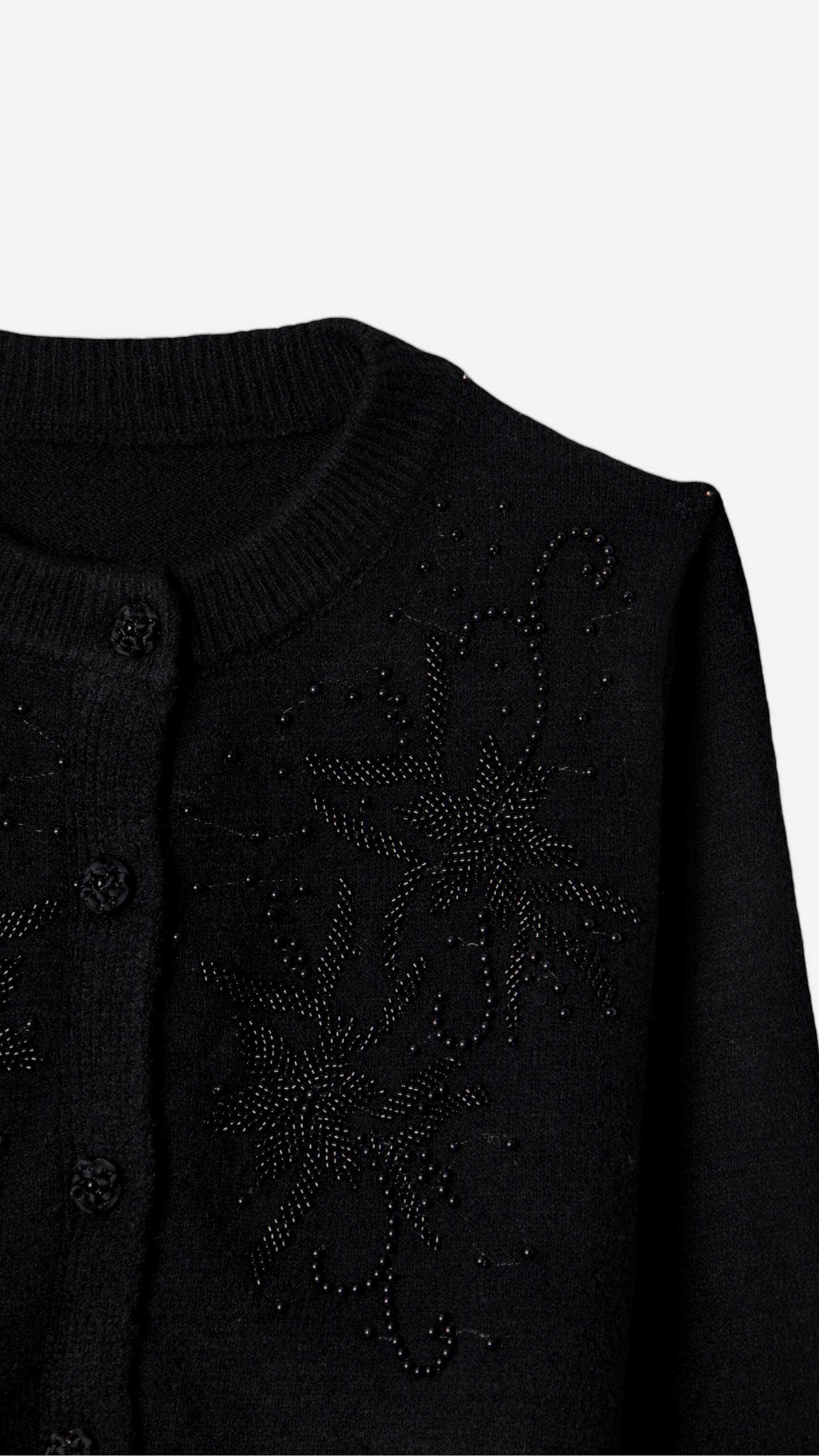 KNIT CARDIGAN WITH BEAD DETAIL