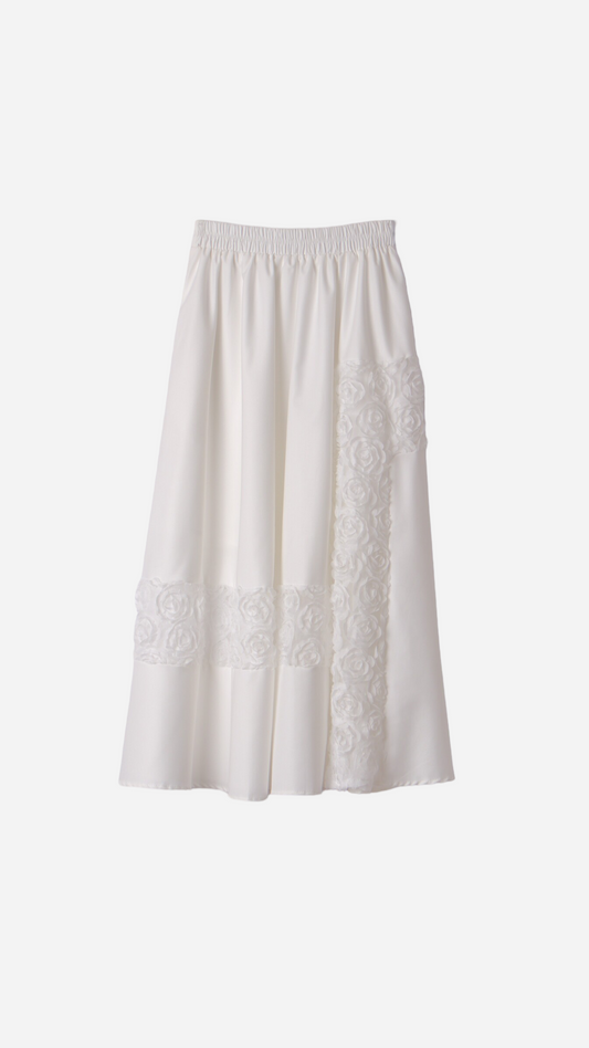 MIDI SKIRT COMBINED FLOWER