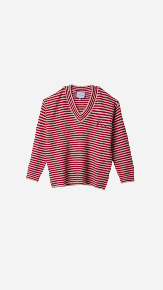 JERSEY PUNTO RAYAS BORDADO CORAZÓN