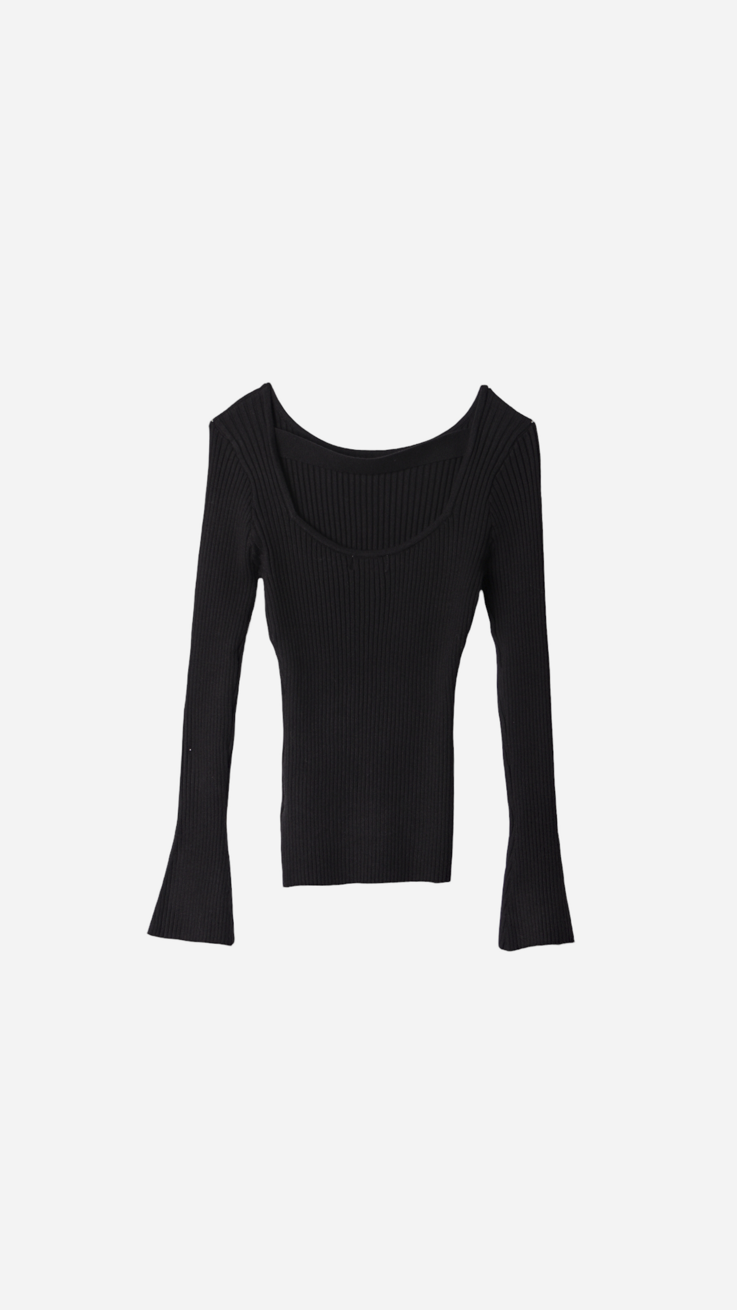 KNITTED BOAT NECKLINE T-SHIRT