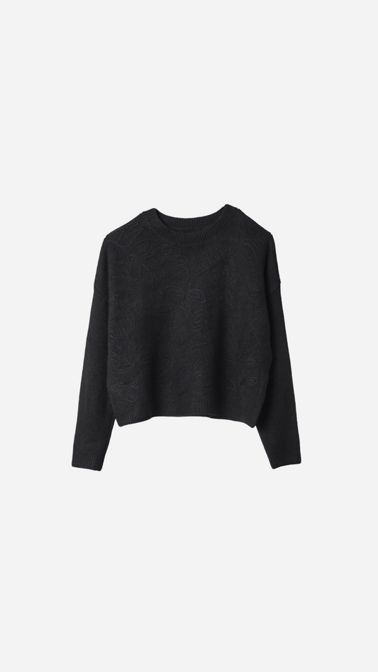 BASIC EMBROIDERED KNITTED JERSEY