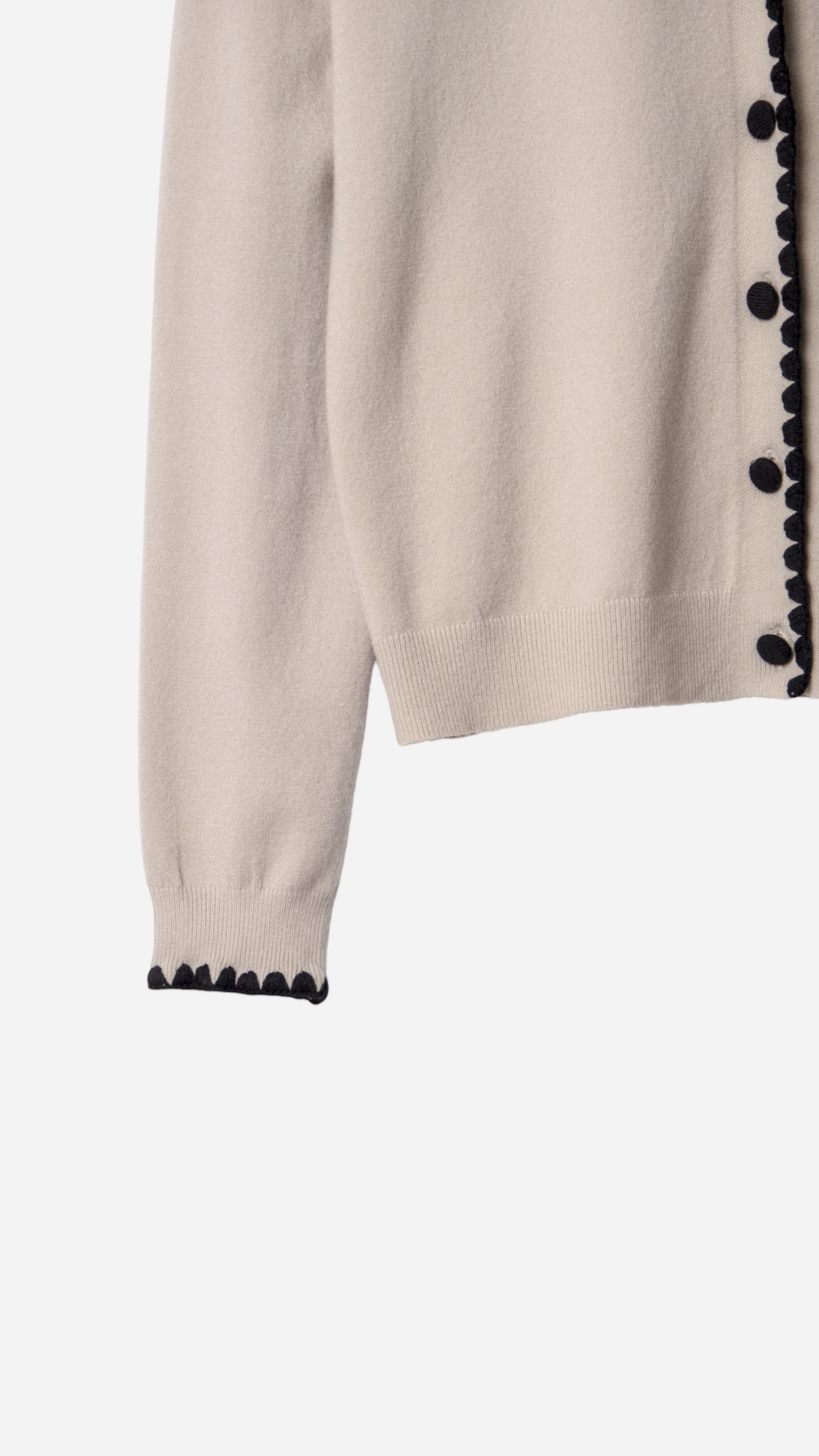 CONTRAST EMBROIDERED KNIT CARDIGAN