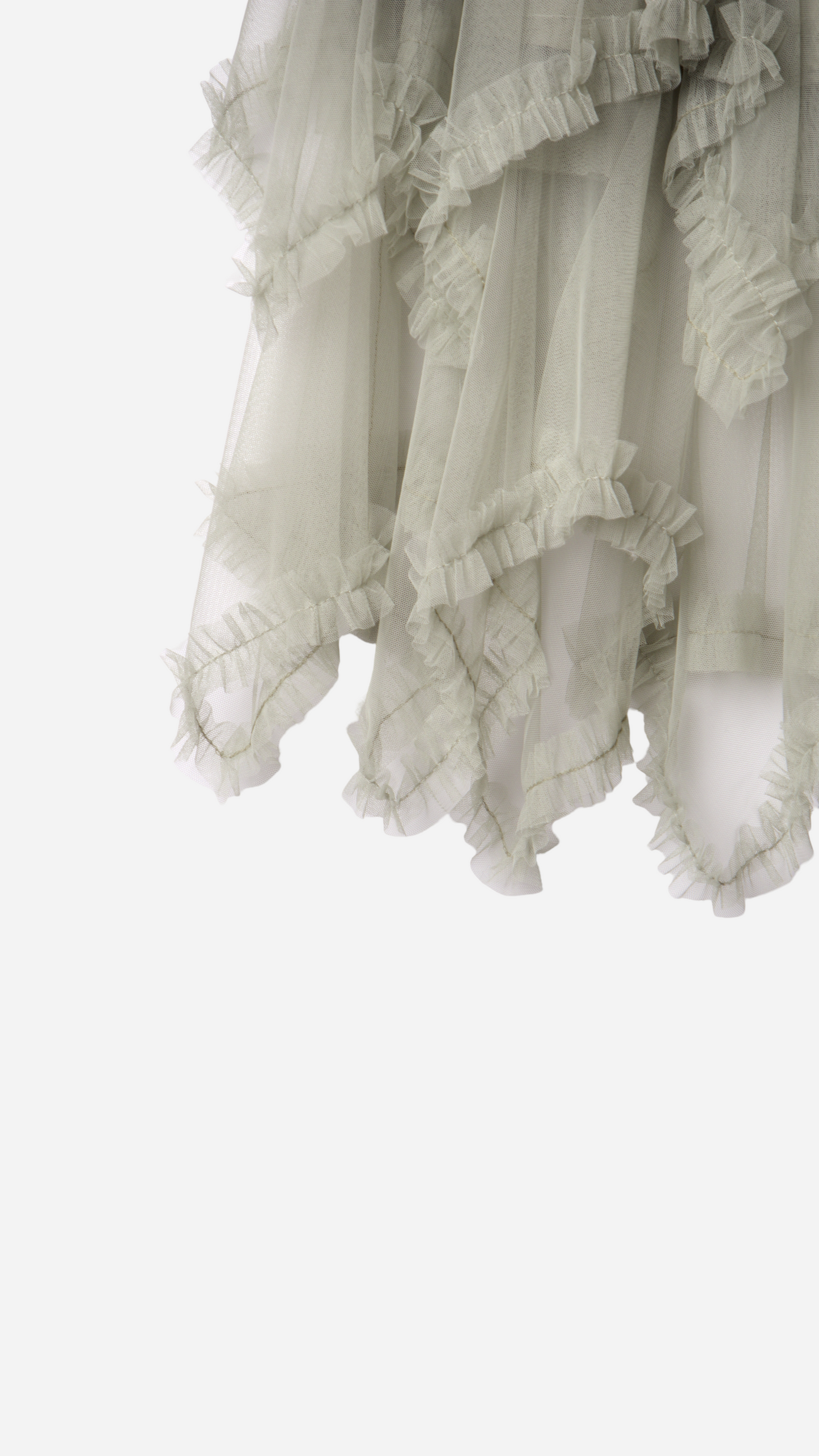 MIDI SKIRT TULLE RUFFLES