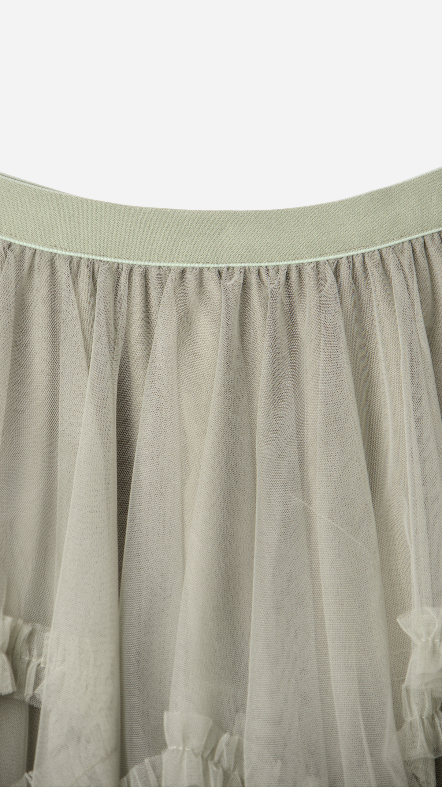 MIDI SKIRT TULLE RUFFLES