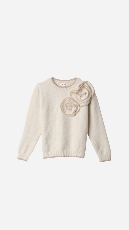 3D FLOWER KNITTED JERSEY