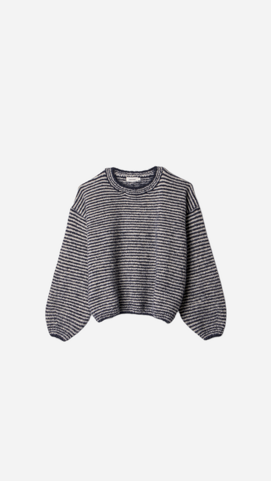 SOFT RELAXED FIT STRIPED KNITTED JERSEY