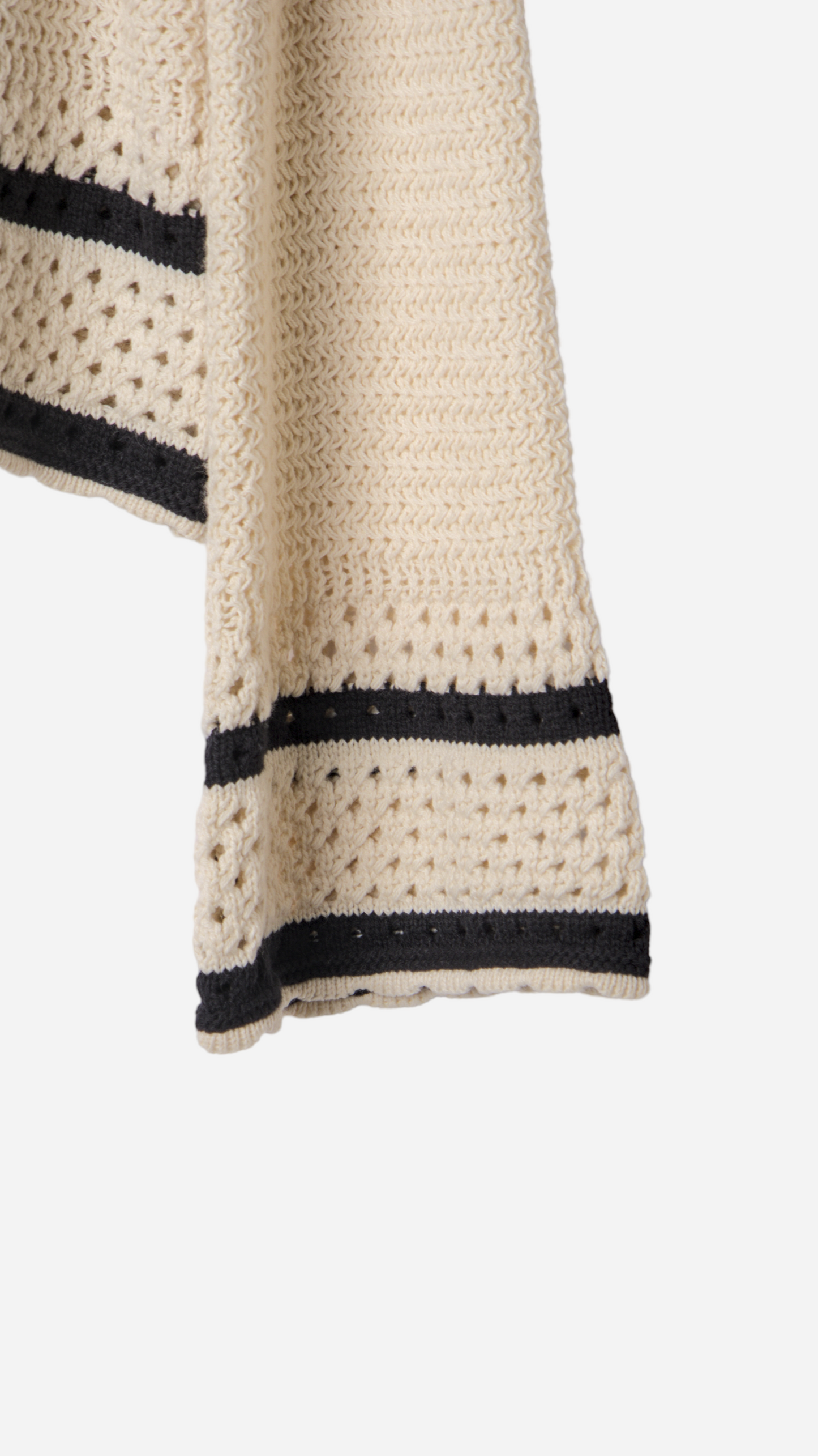 COMBINED KNITTED JERSEY WITH RUFFLED SHOULDERS