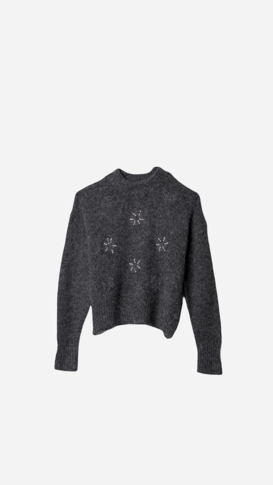 SOFT KNIT JERSEY WITH BEAD DETAIL