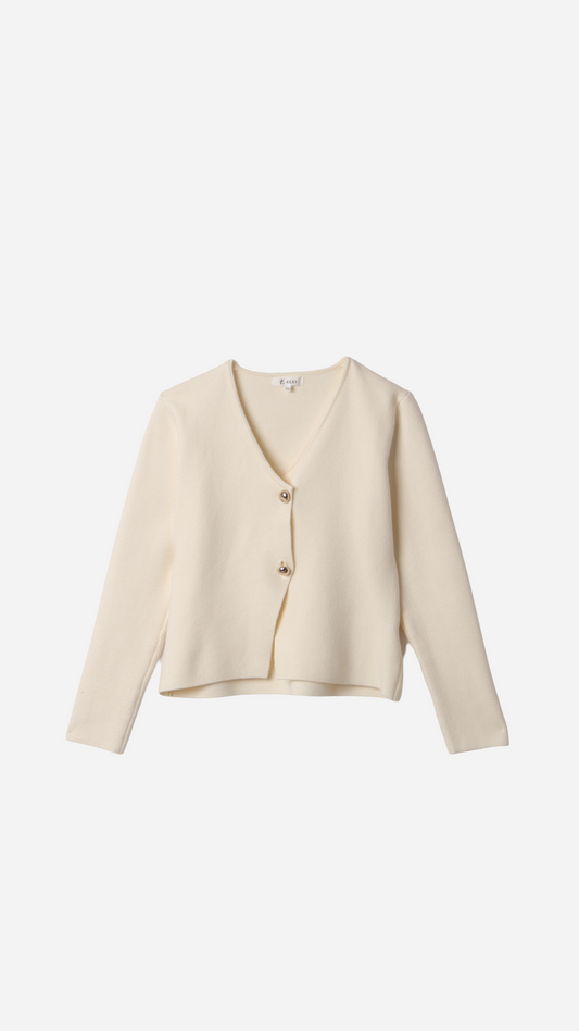 GOLDEN BUTTON KNIT CARDIGAN
