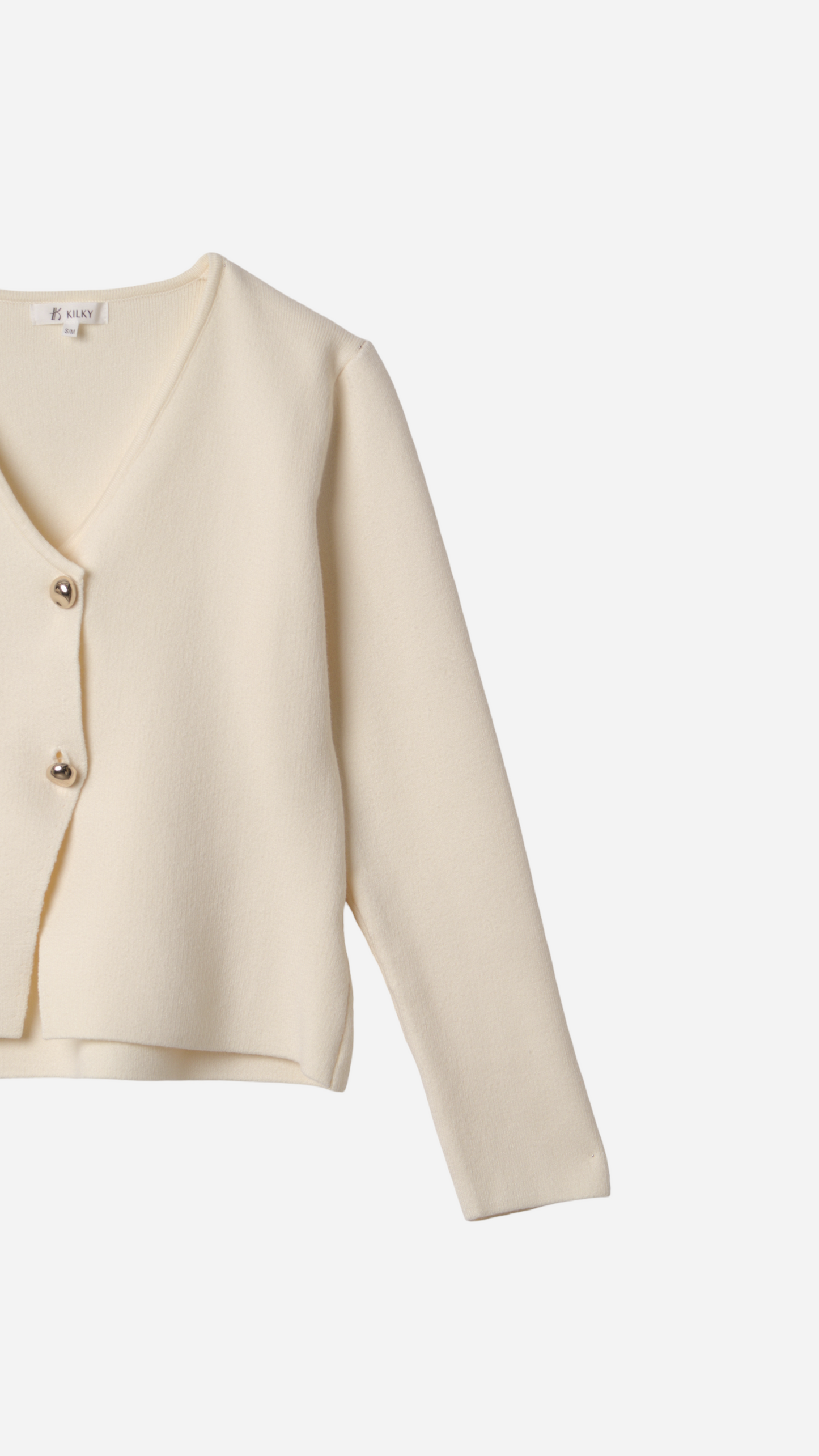 GOLDEN BUTTON KNIT CARDIGAN