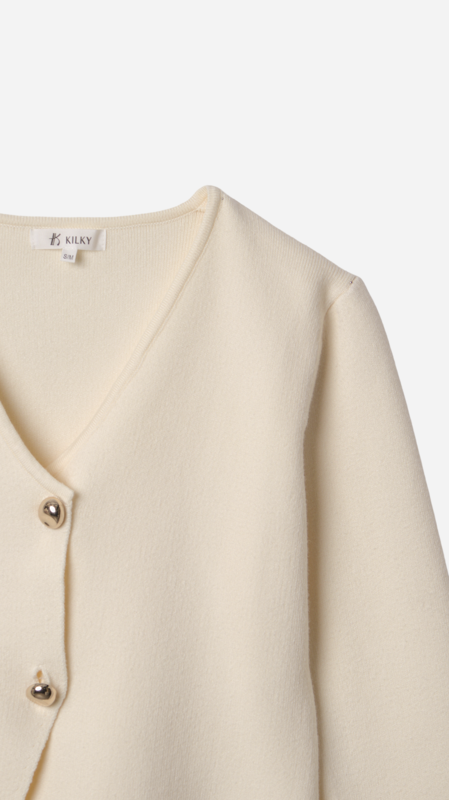 GOLDEN BUTTON KNIT CARDIGAN