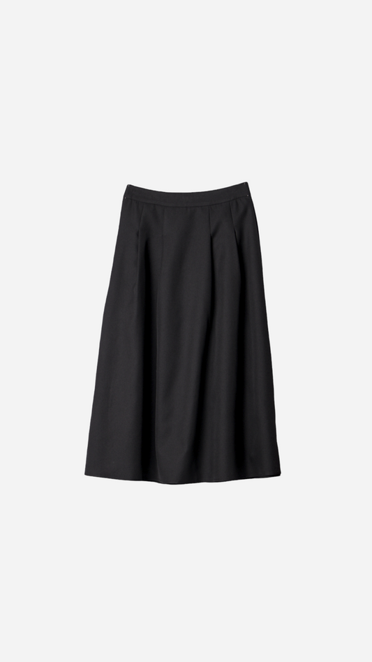PLAIN PLEATED MIDI SKIRT