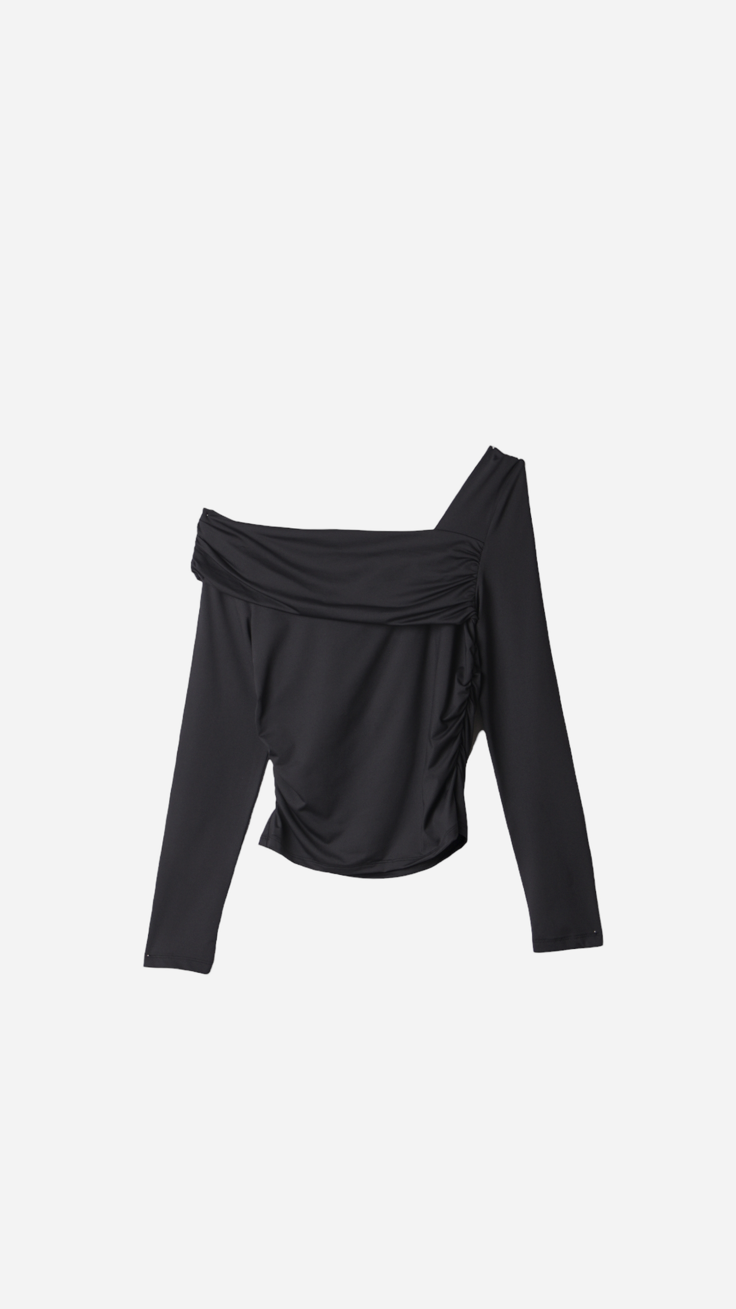 PLAIN ASYMMETRIC DRAPED TOP