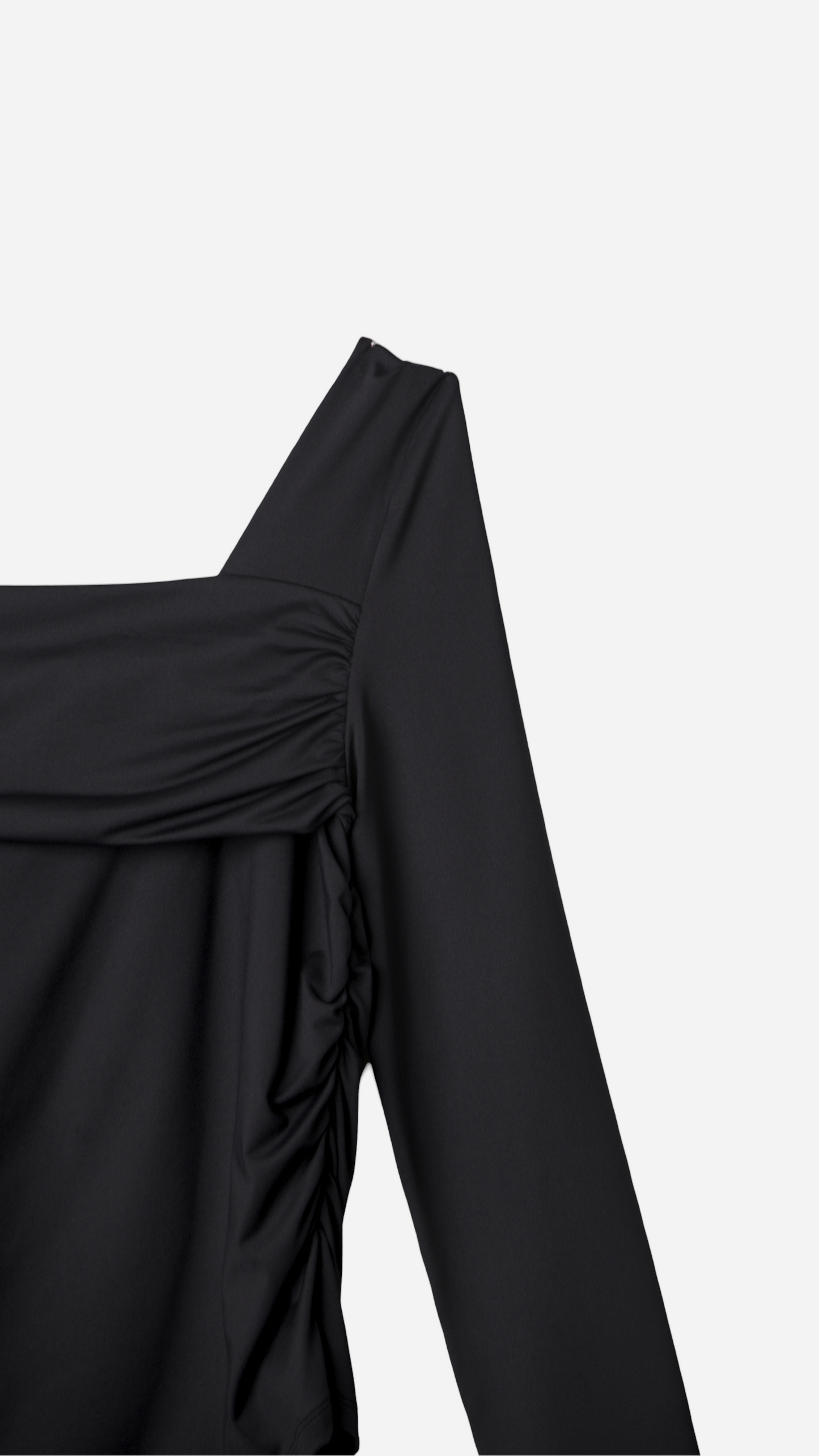 PLAIN ASYMMETRIC DRAPED TOP
