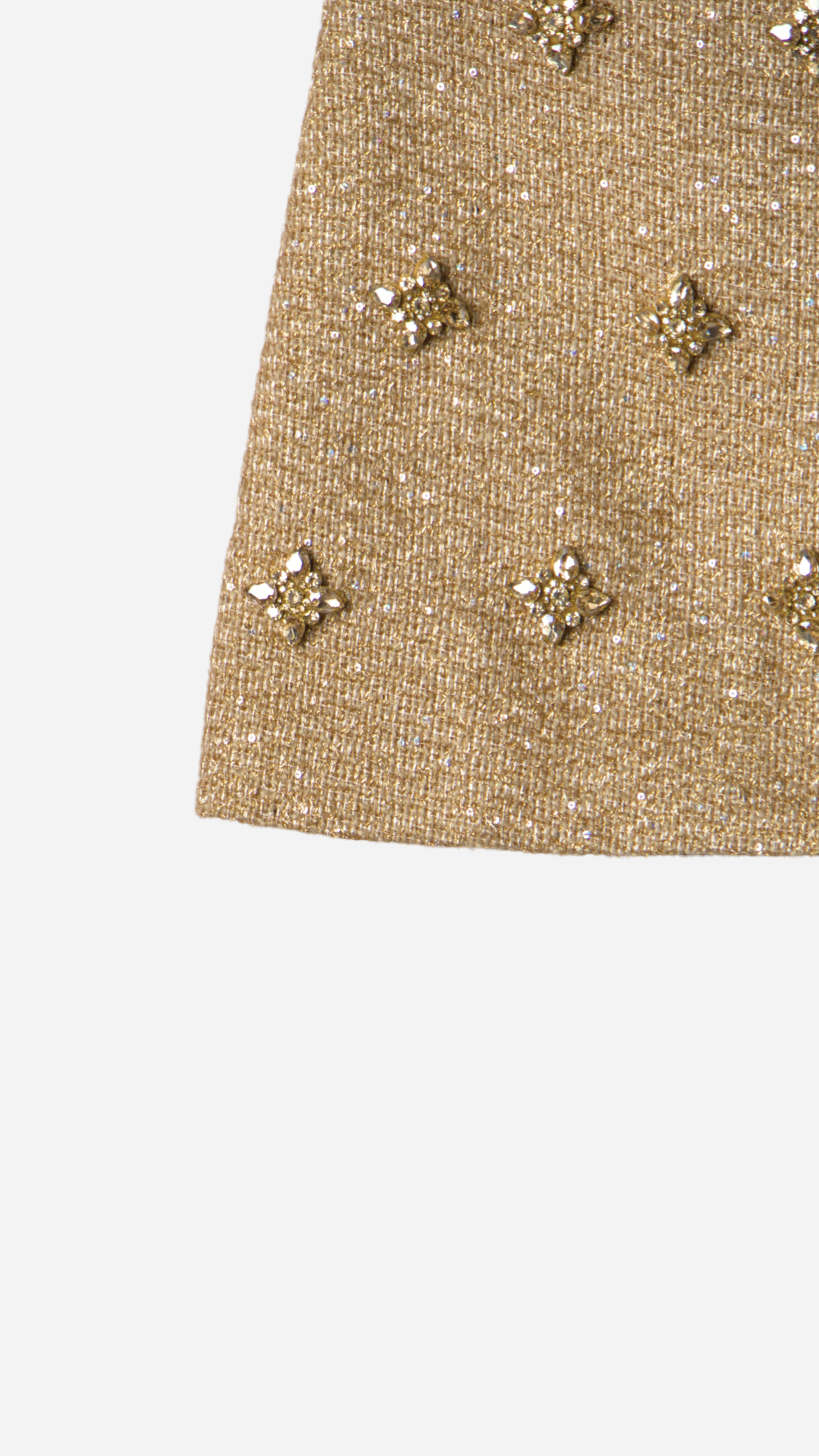 METALLIC JEWELRY FABRIC MINI SKIRT