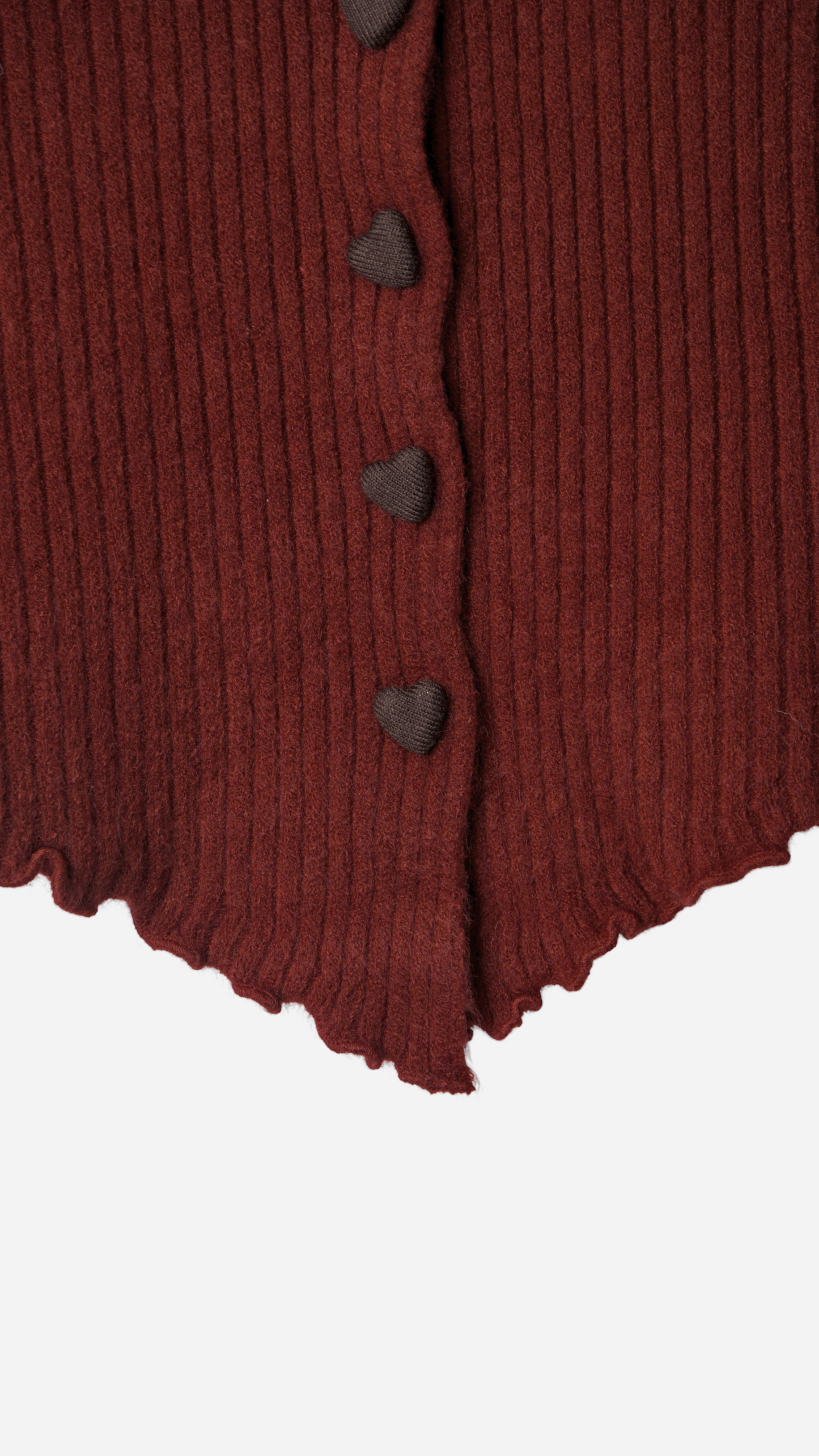 KNITTED T-SHIRT WITH HEART BUTTONS