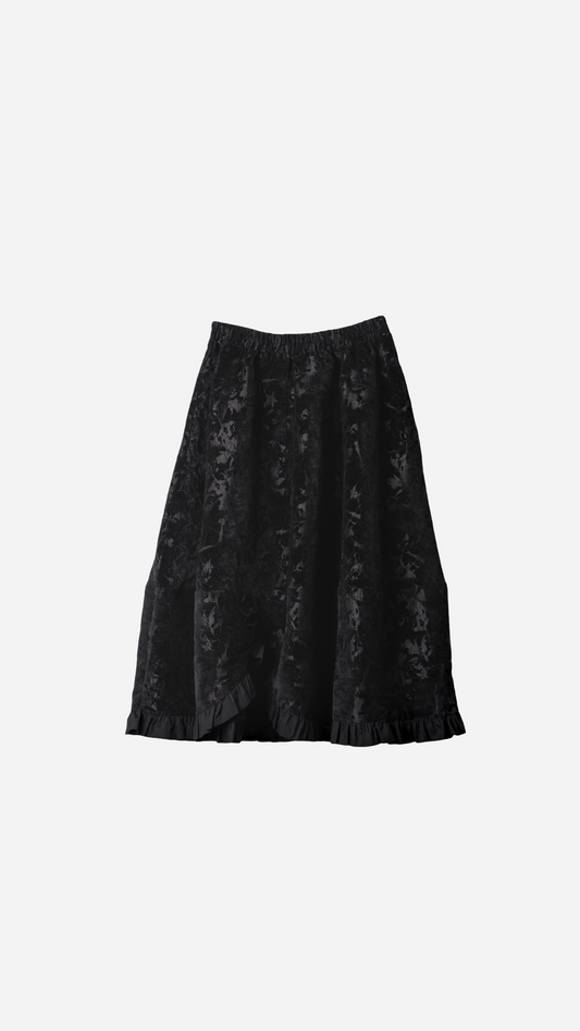 FALDA MIDI EFECTO TERCIOPELO