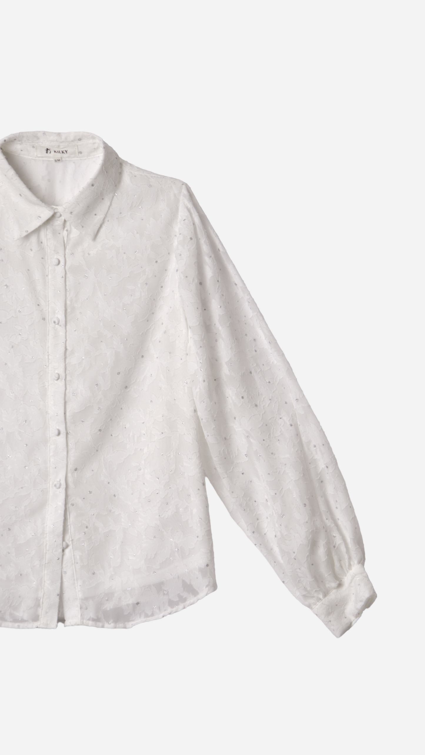 CAMISA SEMITRANSPARENTE BRILLOS