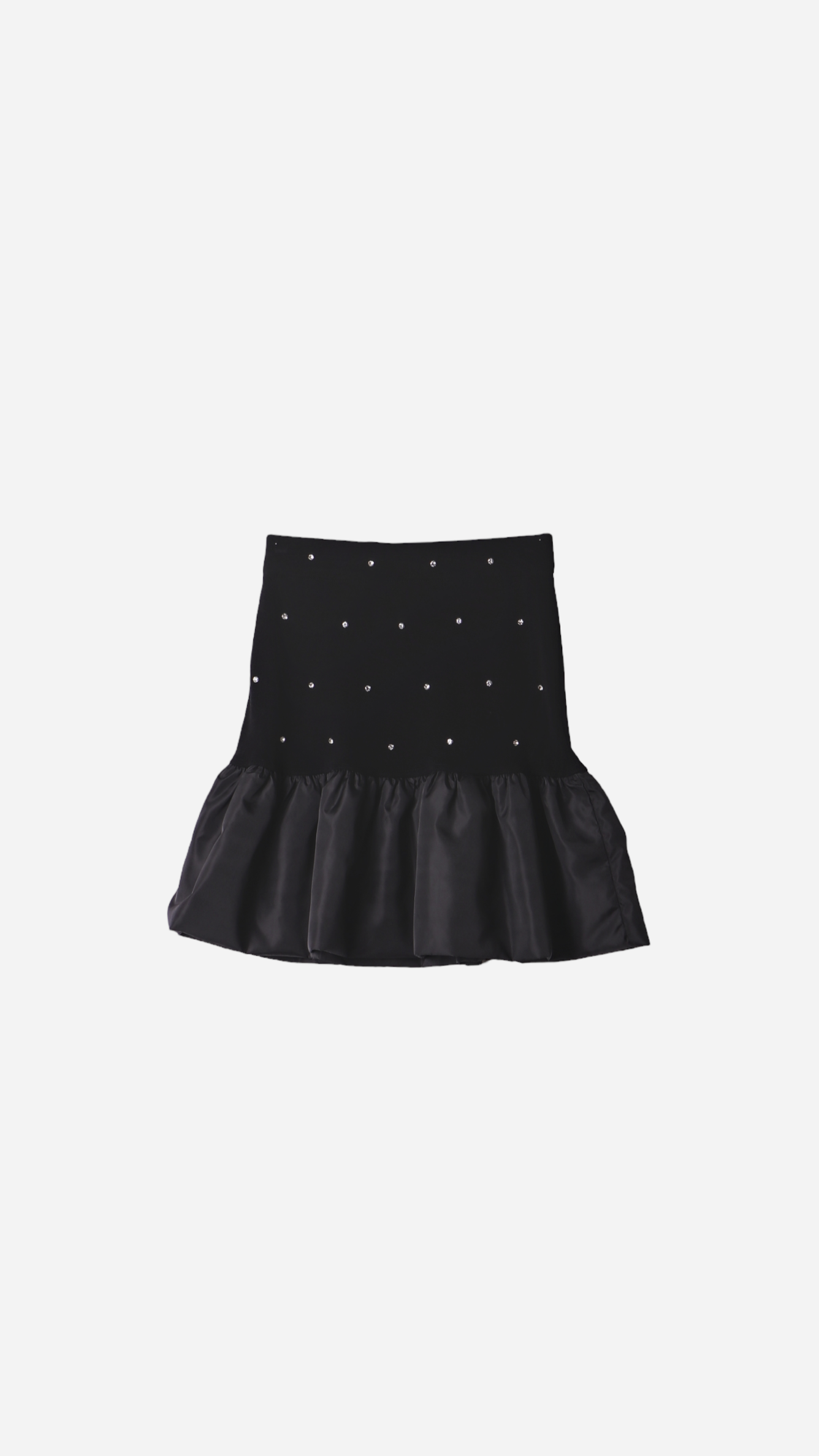 FALDA CORTA BRILLO VOLANTES