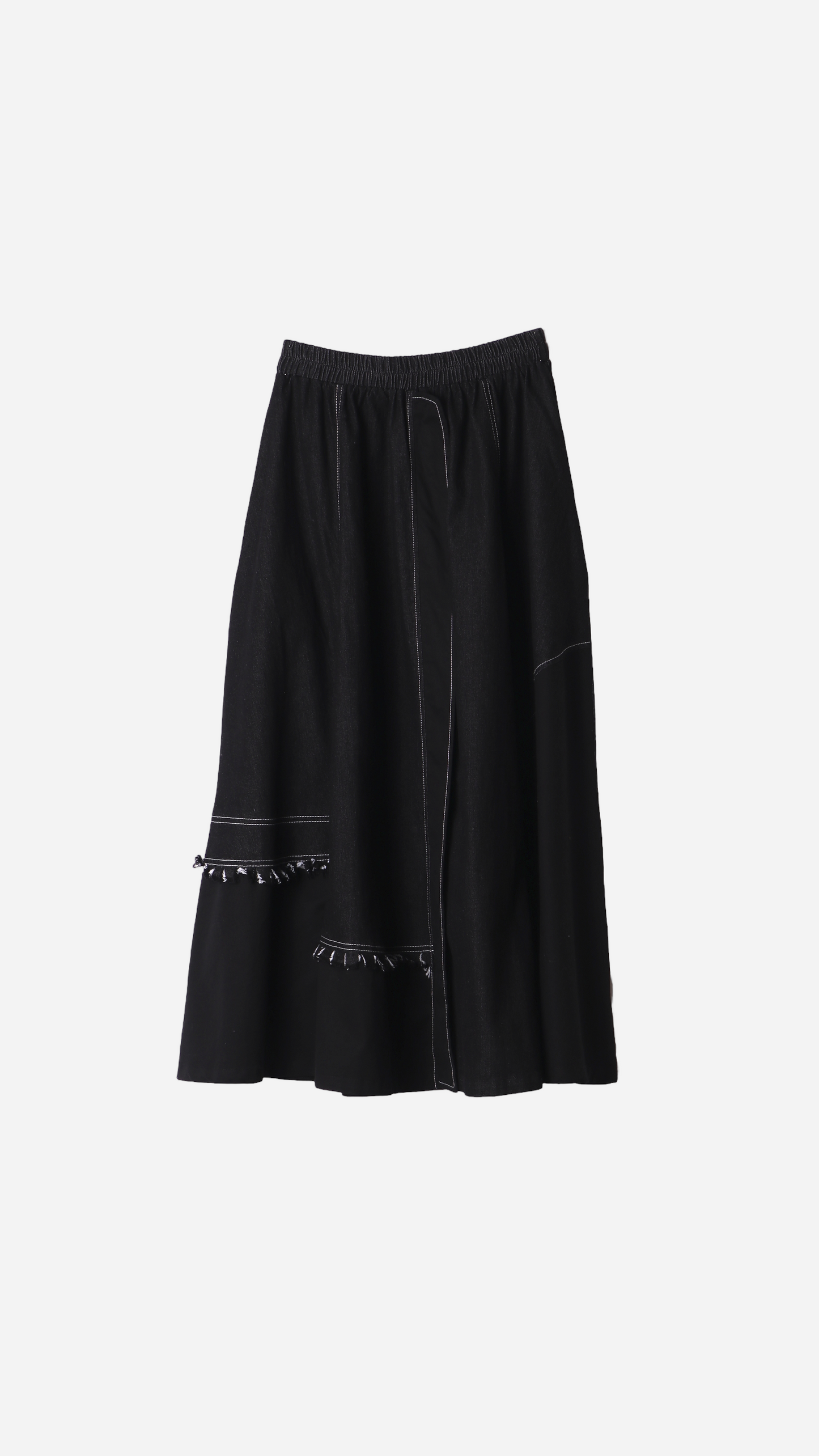 FALDA MIDI TEJIDO VAQUERO