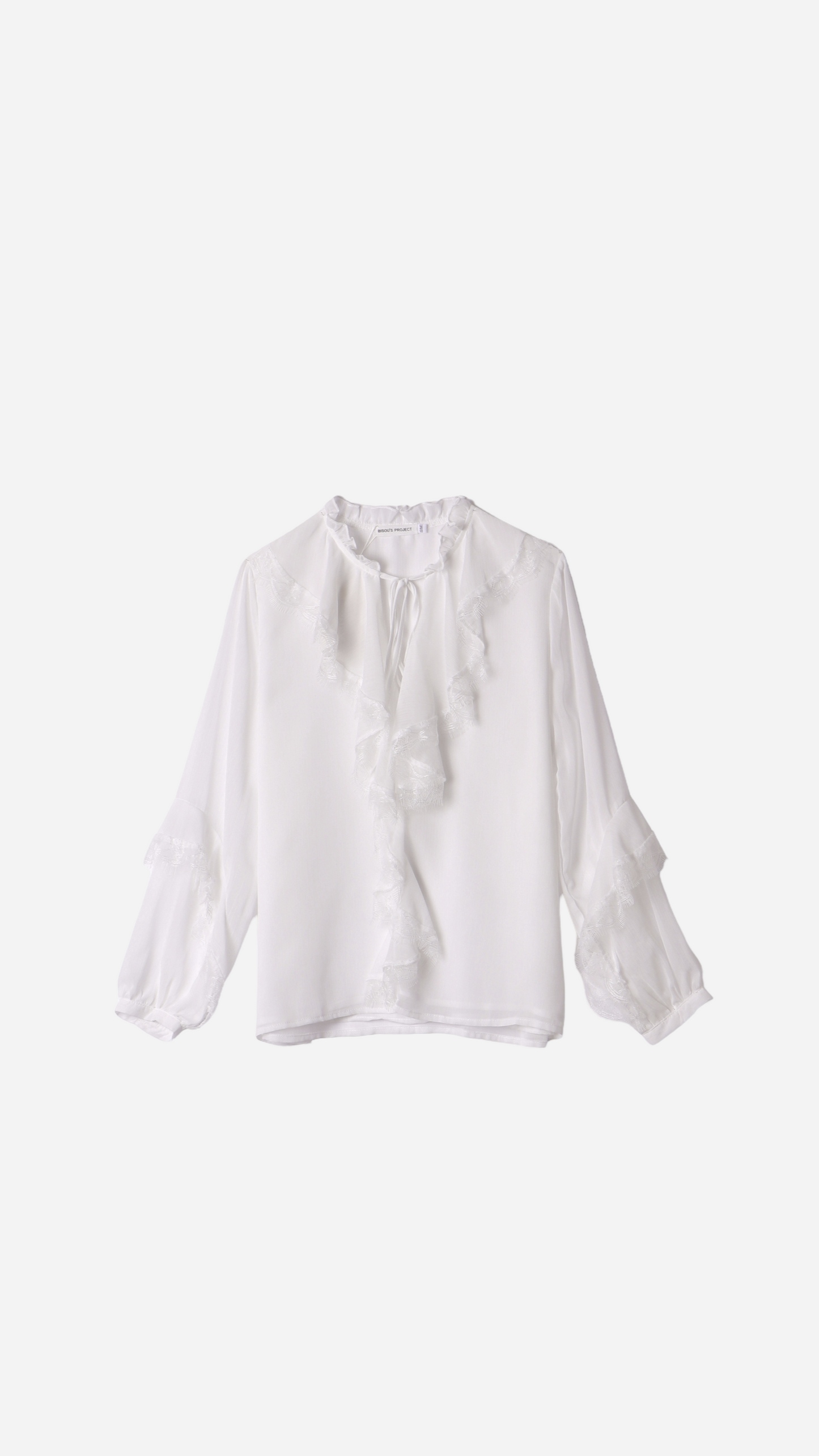 CAMISA SEMITRANSPARENTE DETALLE ENCAJE