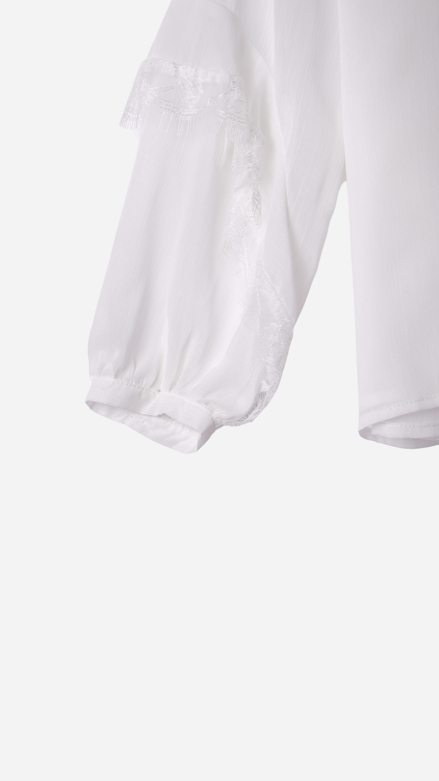 CAMISA SEMITRANSPARENTE DETALLE ENCAJE
