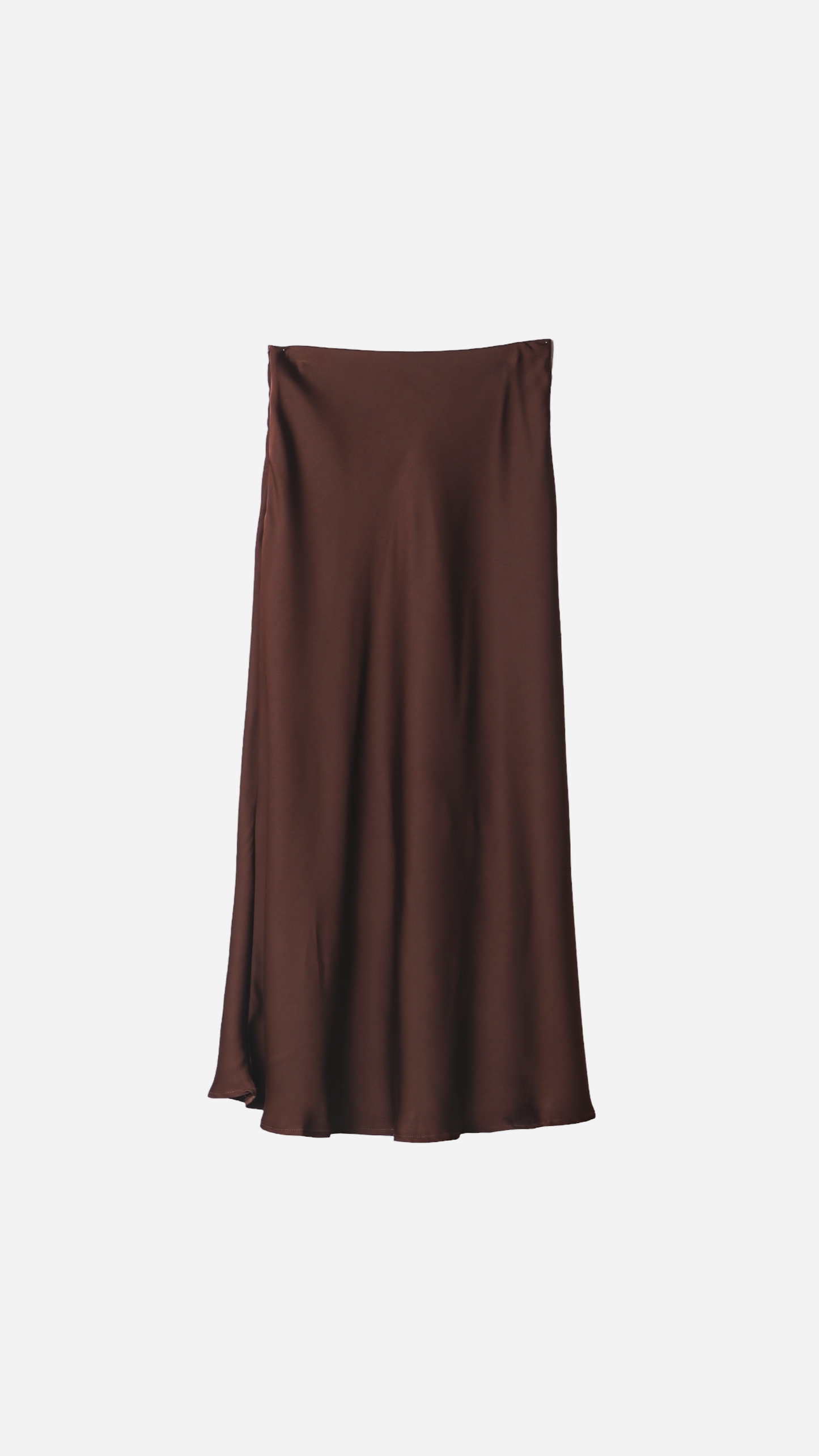 FALDA MIDI EFECTO SATINADA