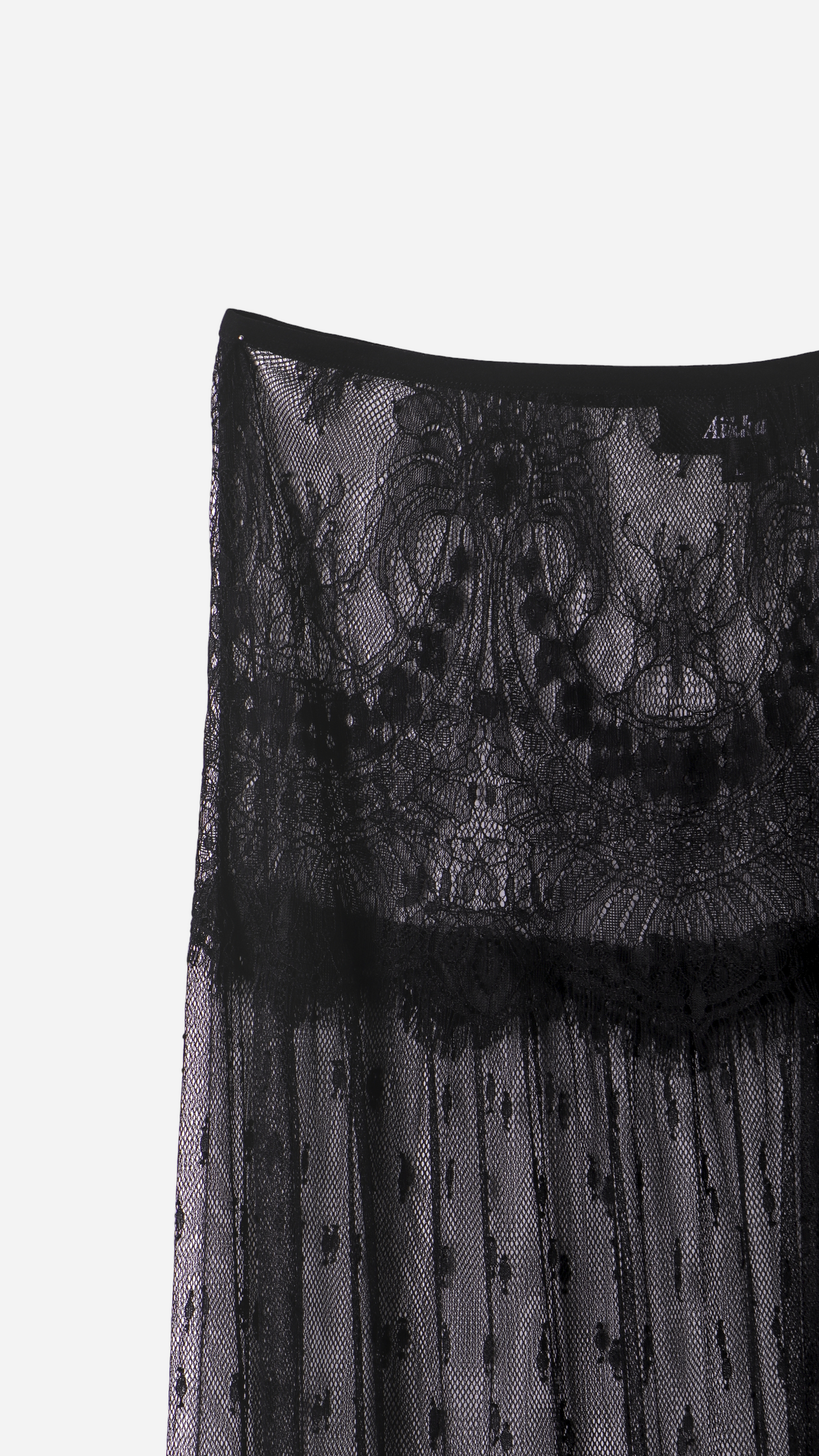 FALDA LARGA TRANSPARENTE ENCAJE