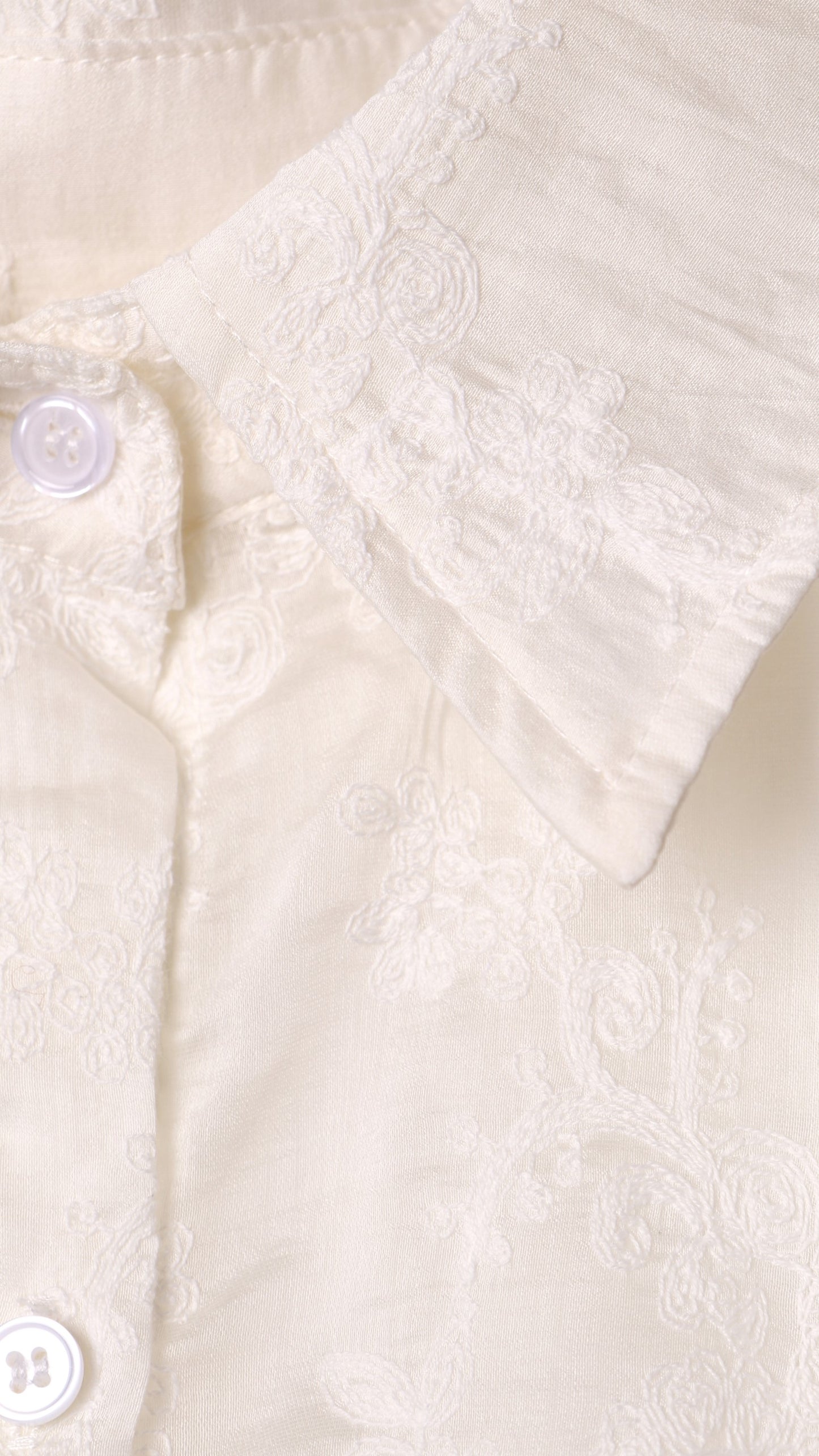 CAMISA SEMITRANSPARENTE BORDADO FLORES