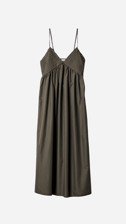 VESTIDO LARGO TIRANTES ESCOTE PICO